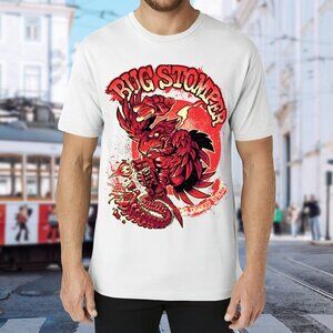 Red Raptor Graphic Tee - Bug Stomper Design
